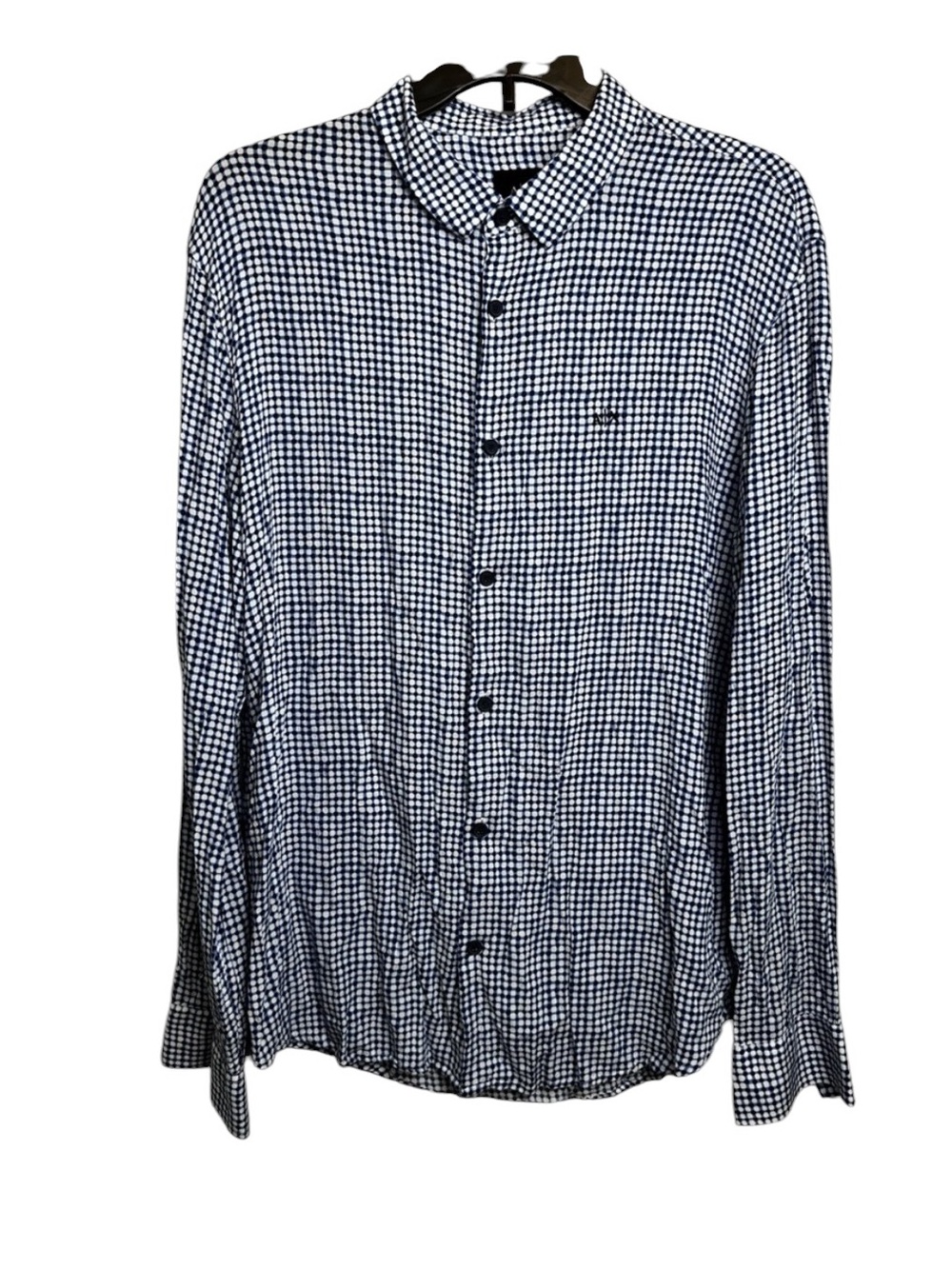 A/X Armani Exchange preppy button down viscose men's shirt size Large blokecore
